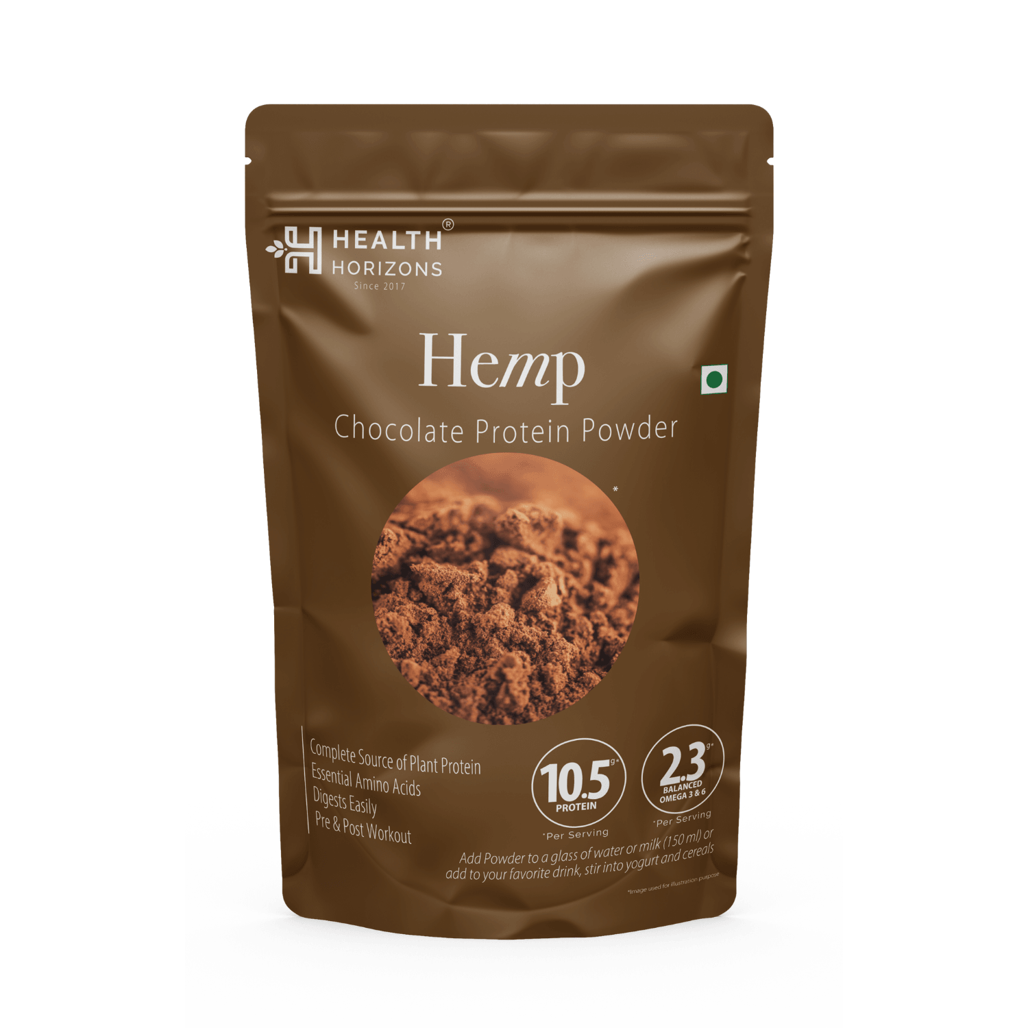 Health Horizons Hemp Protein Powder- Chocolate Flavour.