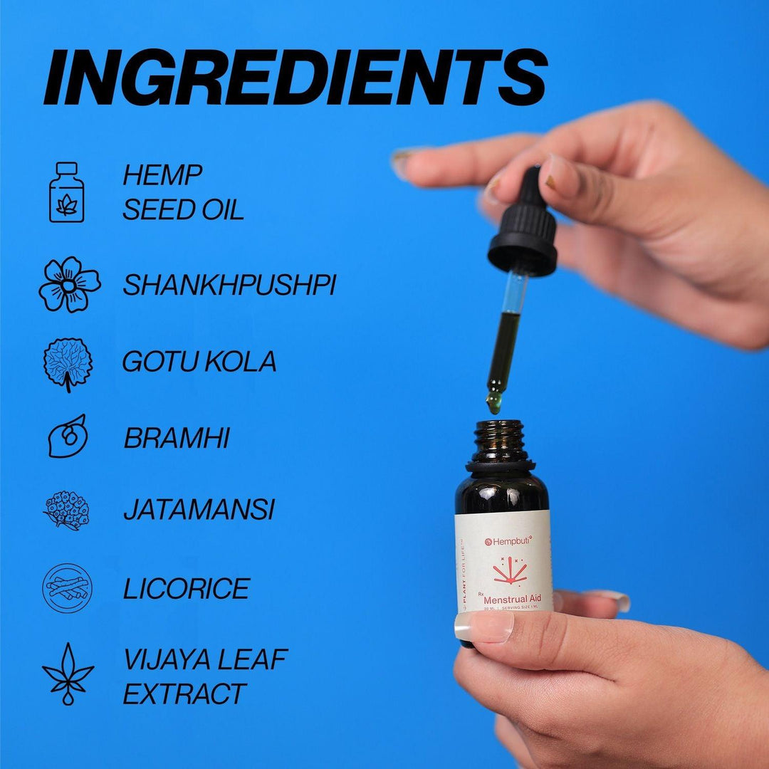 Hempbuti Rx Menstrual Aid 30 MlMenstrual Pain Relief OilHempbuti Rx Menstrual Aid - Cramp Relief Oil | CBD Comfort