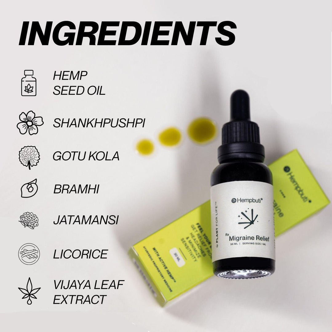 Hempbuti Rx Migraine Aid 30 MlMigraine Aid oilHempbuti Rx Migraine Aid - Hemp Migraine Relief Oil