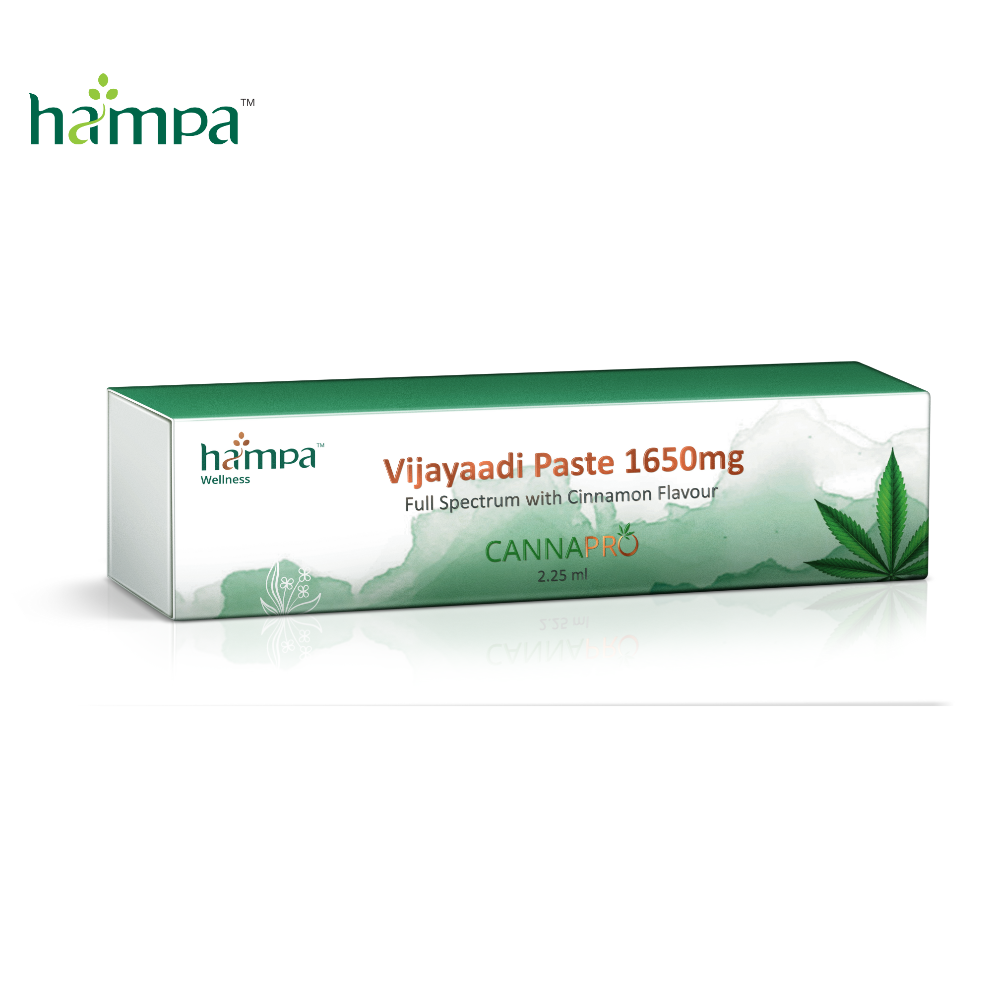 Hampa Vijayaadi Paste 1650mg / 2.25ml- High-Strength Paste for Chronic Pain (RSO)- Cinnamon - Balanced CBD & THC.