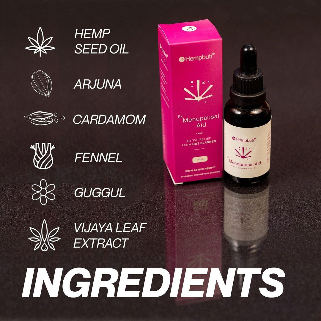 Hempbuti Rx Menopausal Aid 30 MlMenopausal Aid OilHempbuti Rx Menopausal Aid - Menopausal Relief Hemp Oil