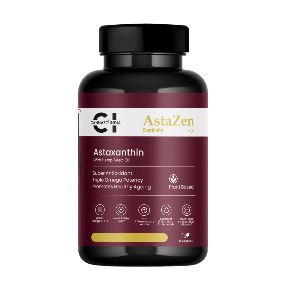 Cannazo AstaZen – Softgel (Continuity Hemp Seed Oil + Astaxanthin) 30 Capsules