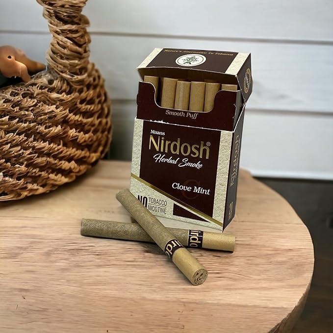 Nirdosh Herbal Smoke Sticks – Clove Mint | Tobacco & Nicotine-Free Herbal Cigarette.