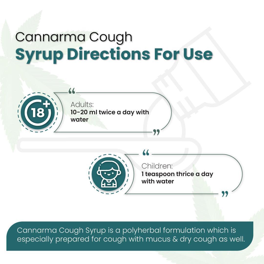 Cannarma Natural Cough Syrup | With the goodness of Ginger, Tulsi, Honey & Mulethi | Sugar Free Syrup.