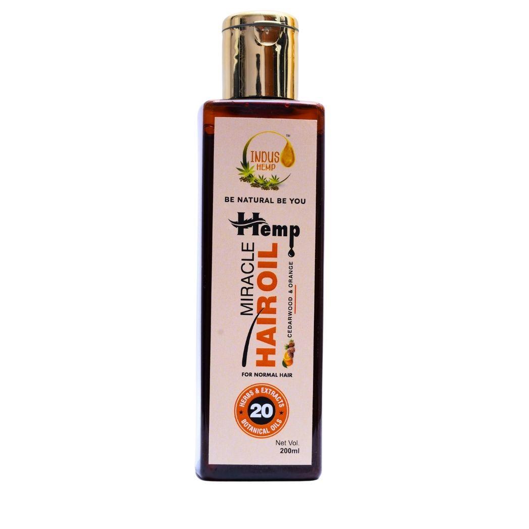 Indus Hemp - Miracle Hair Oil For Normal Hair - Cedarwood & Orange | 200ML.