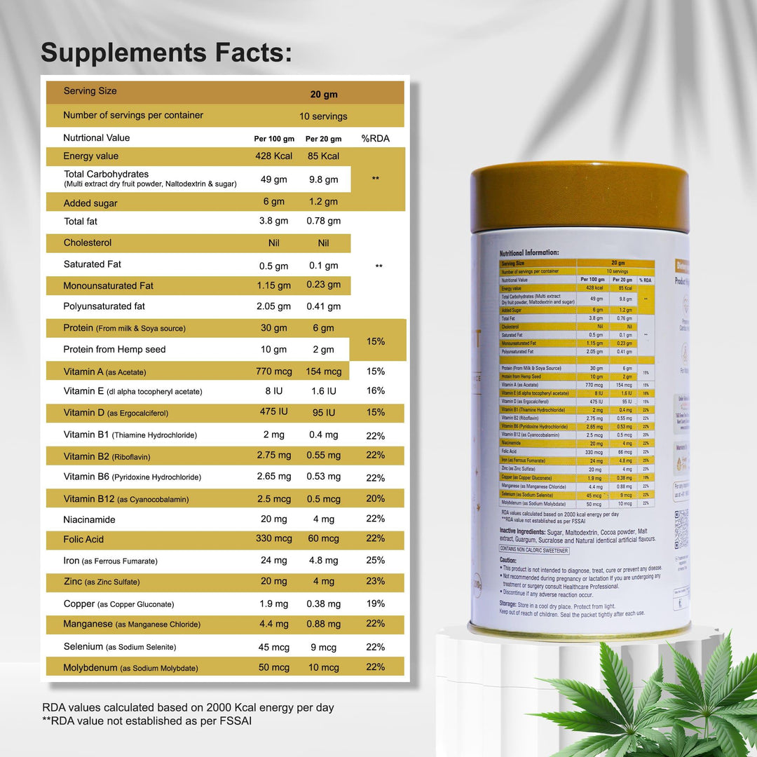 Hemp Tribe- Family Fit | Milk Protein with HempMultivitamin SupplementsHemp Tribe Family Fit - Hemp Milk Protein Supplement