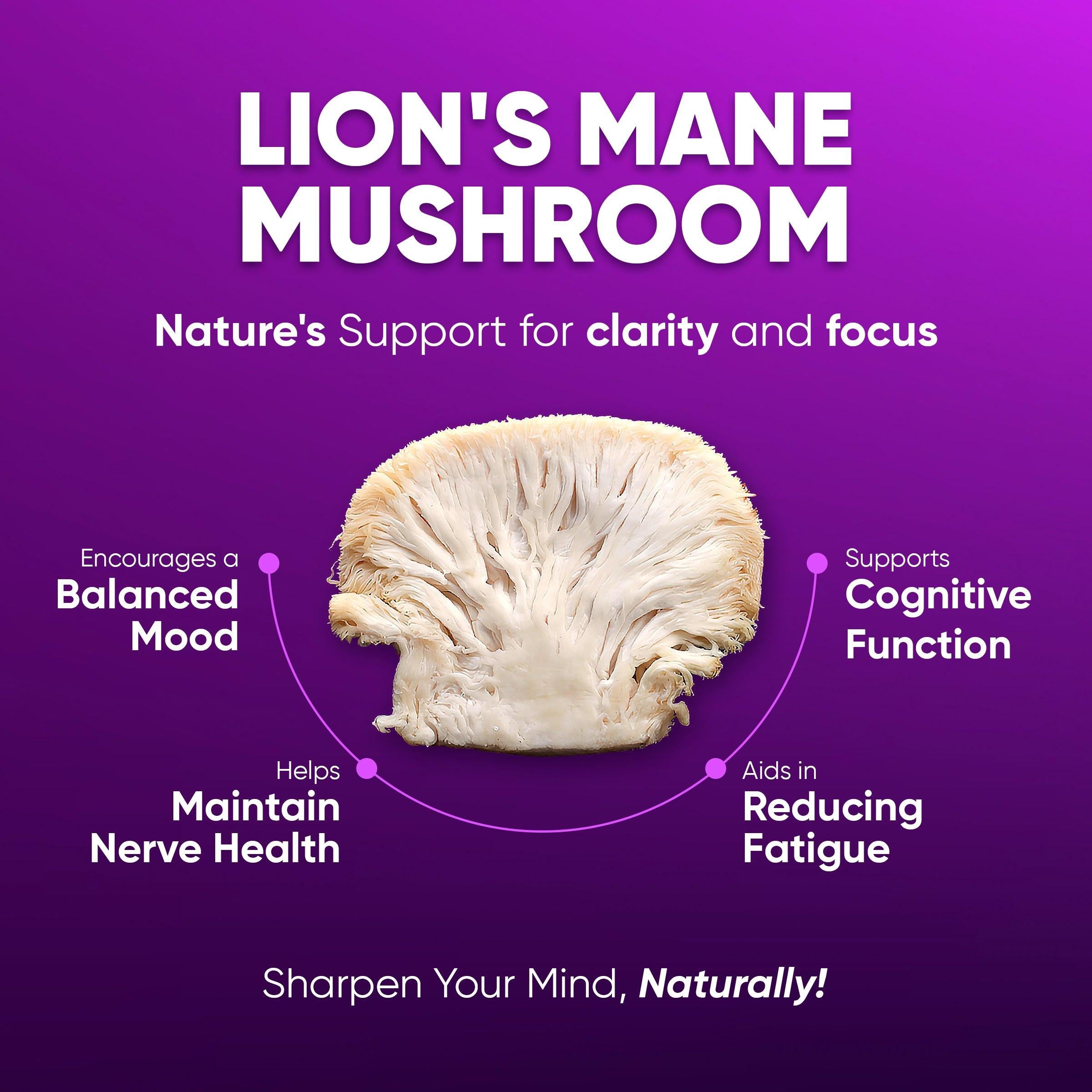 Auraika Nutrition Lion’s Mane Mushroom Gummies |  Supports Cognitive Function, Memory & Clarity.