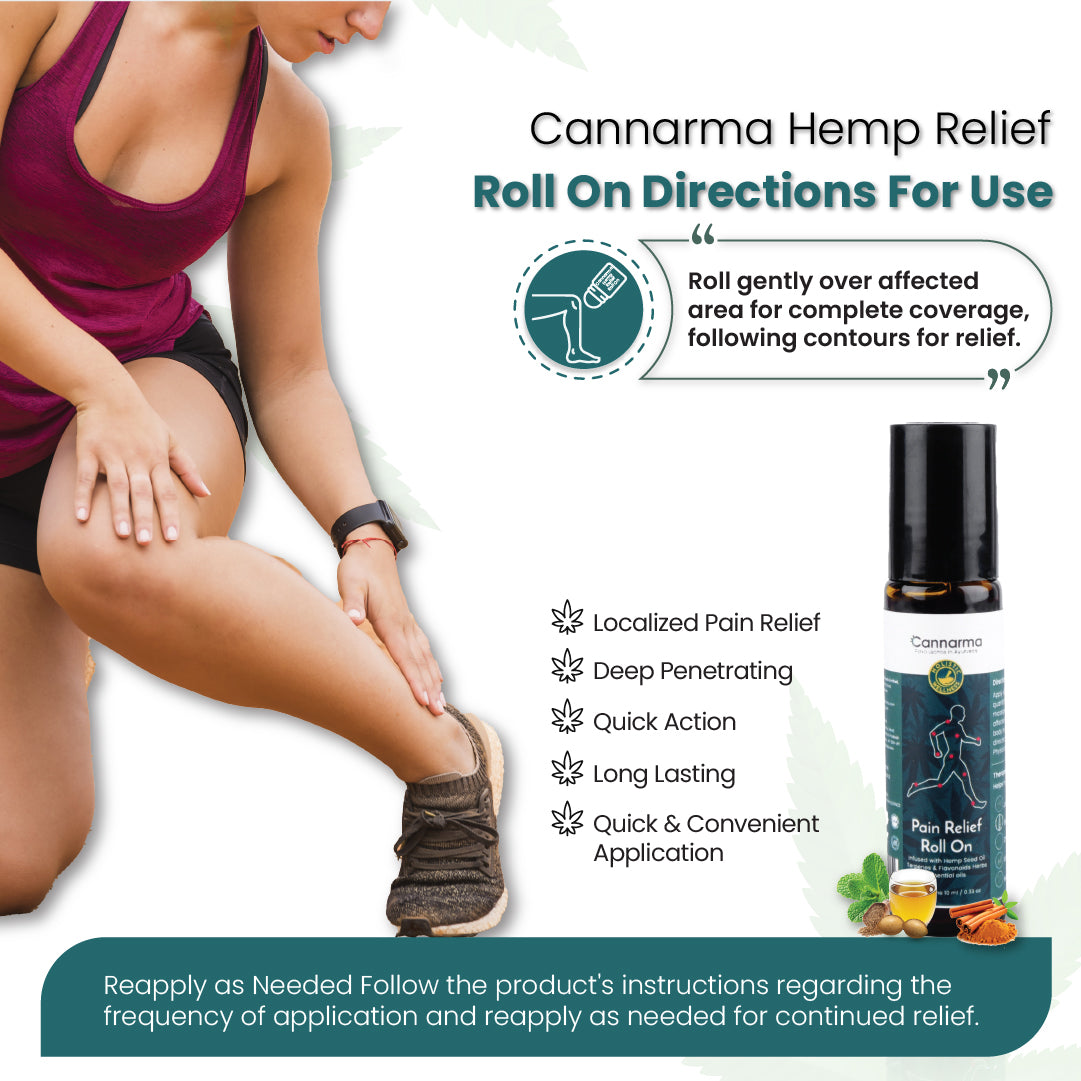 Cannarma Pain Relief Rollon | Heals Back Pain, Muscle Pain, Knee Pain, Joint Pain & Headache