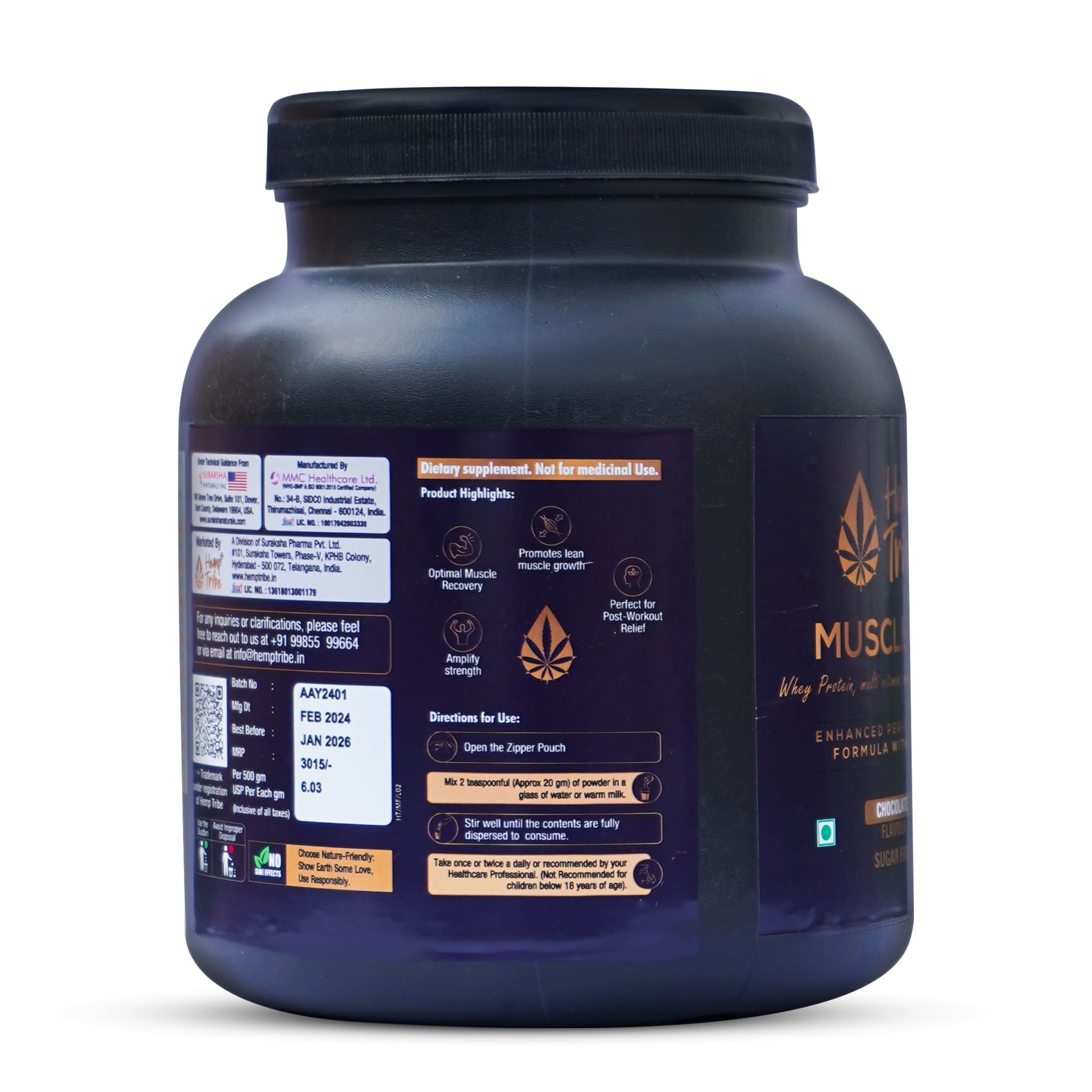 Hemp Tribe- MuscleFit | Natural Nutrition for Muscle Growth and Recovery