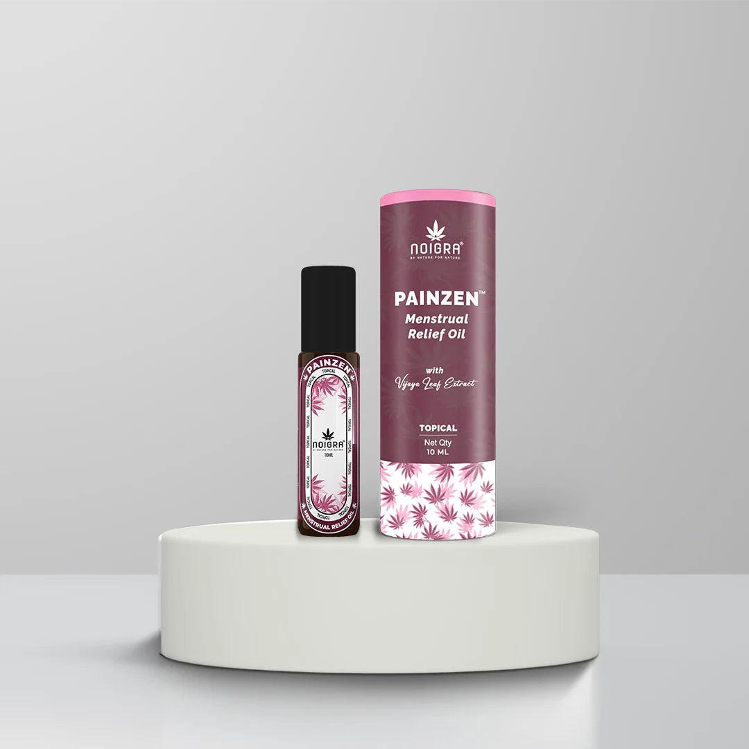 Noigra Painzen Menstrual Relief Roll-On with Vijaya Leaf Extract.