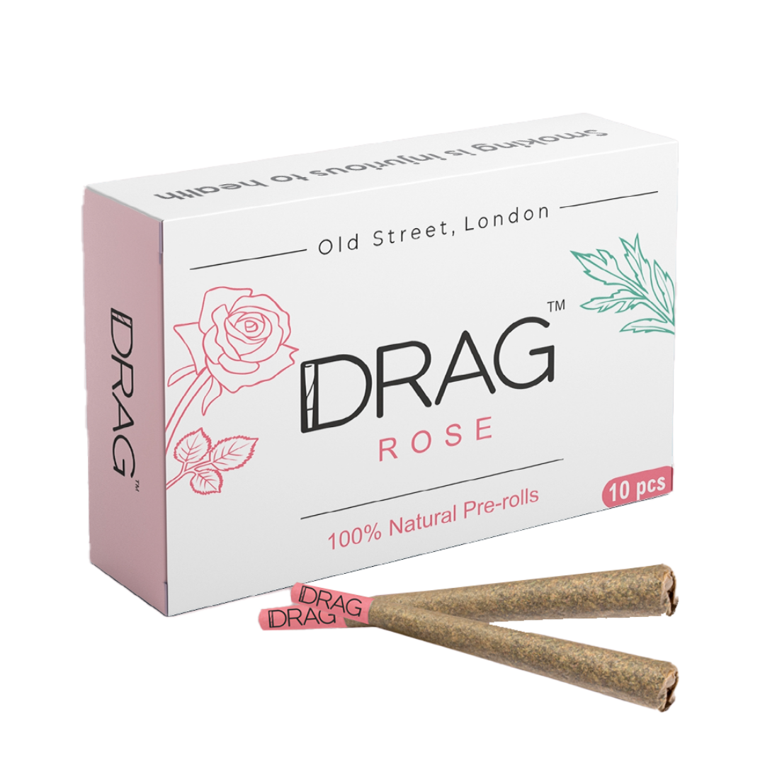 Drag Rose - Herbal Preroll | Mugwort & Rose Petals | Tobacco-Free & Nicotine-Free