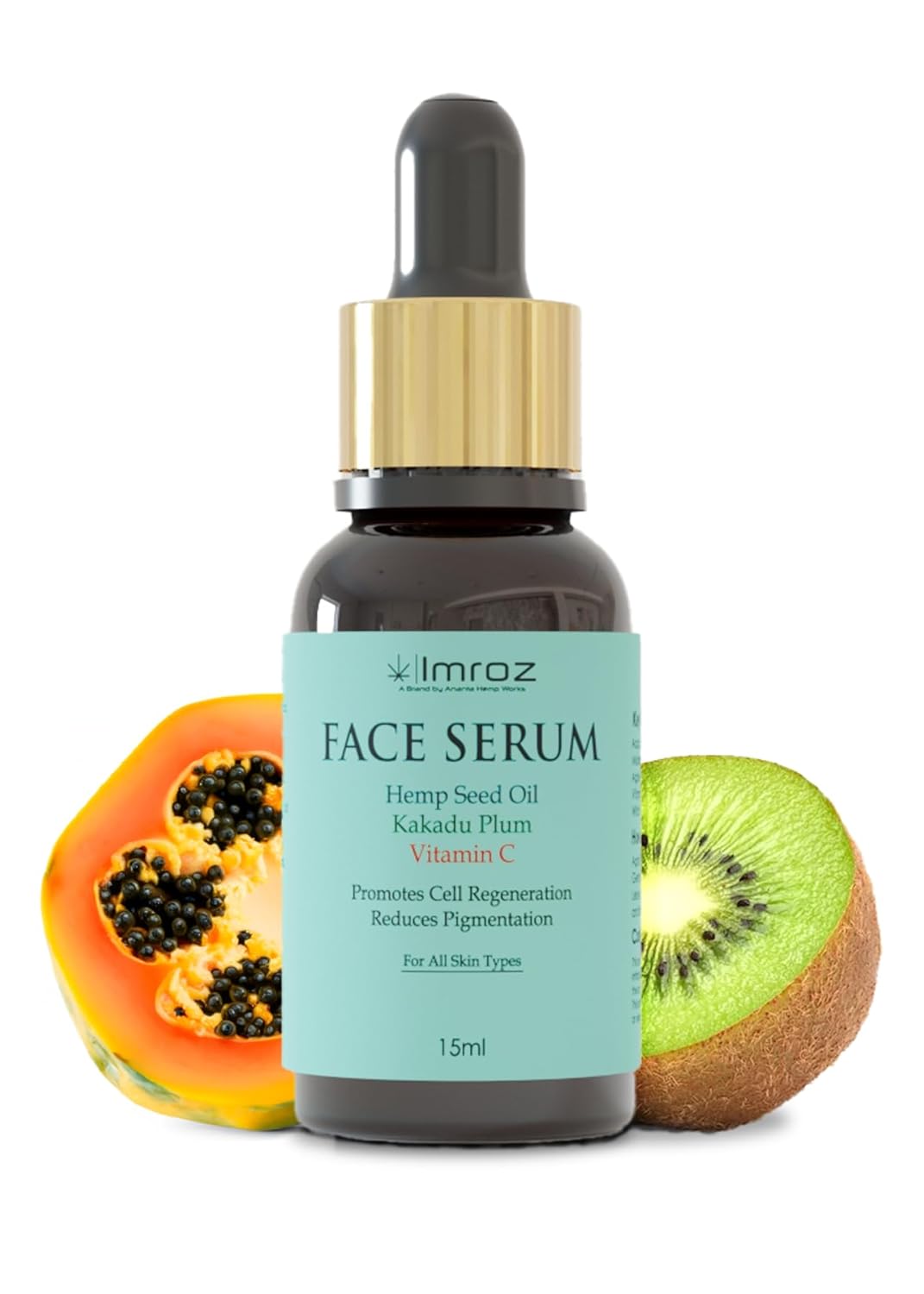 IMROZ FACE SERUM WITH HEMP SEED OIL, KAKADU PLUM, VITAMIN C