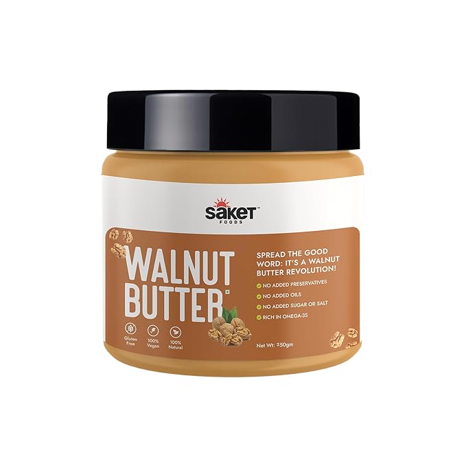 Saket Foods Flax Seed Butter & Walnut Butter Combo - Nut Butter | Flax Seed & Walnut