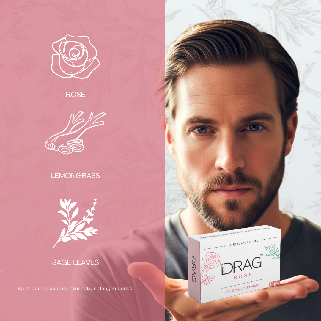Drag Blue Pea - Herbal Preroll | Mugwort & Blue Pea Petals | Tobacco-Free & Nicotine-Free