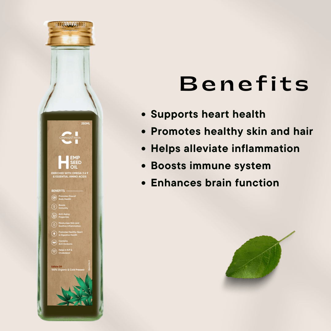 Cannazo Hemp Seed Oil (250ml / 500ml)Hemp oilHemp Seed Oil | Buy online in India | CBD Store India