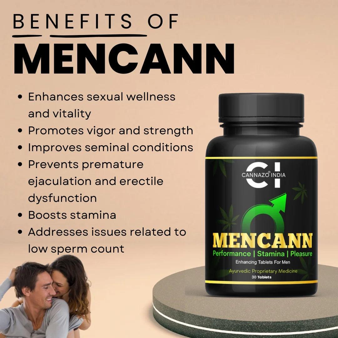 Cannazo- Mencann Tablets (Sexual Booster For Men)TabletsMencann Tablets - Ayurvedic Sexual Wellness | Boost Vitality