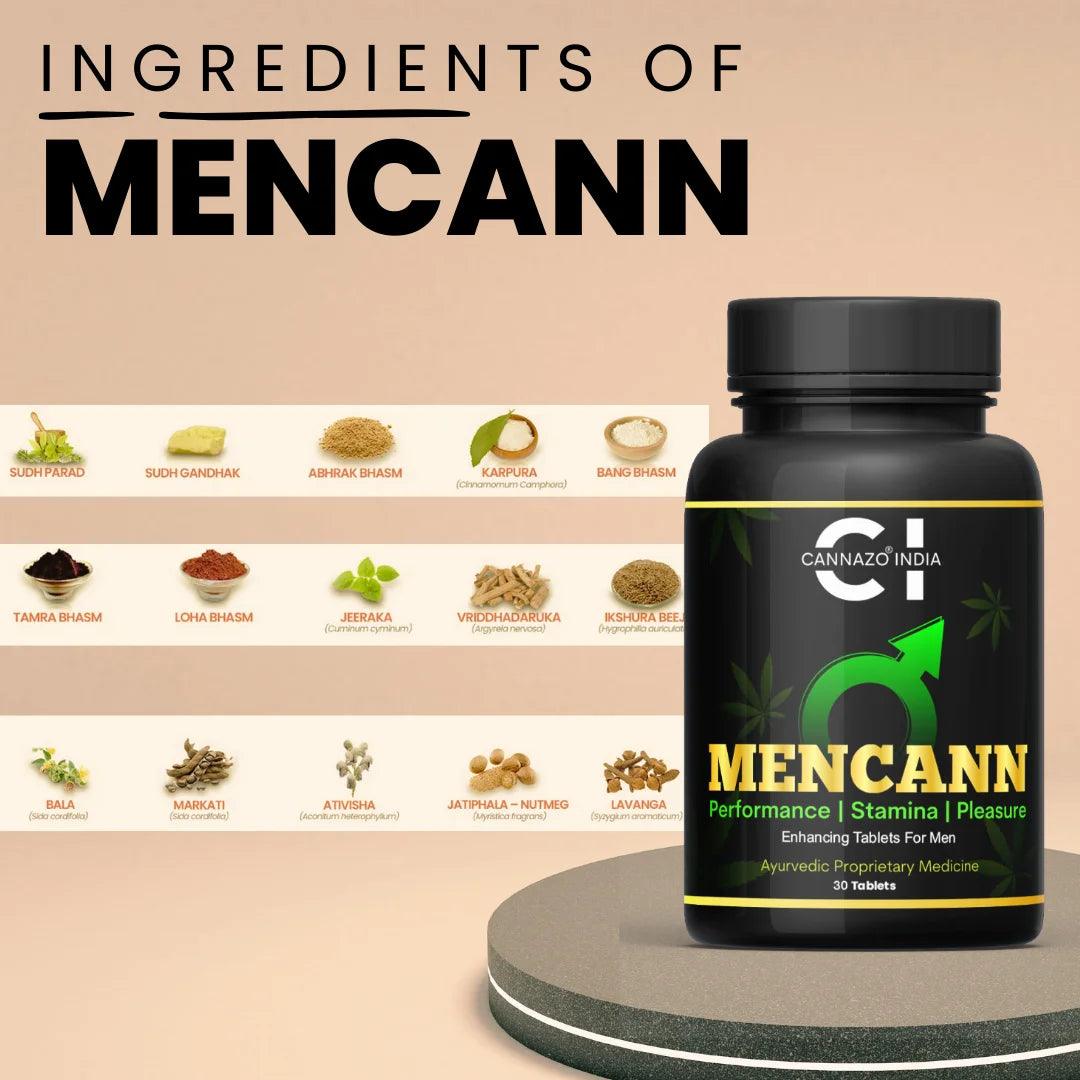 Cannazo- Mencann Tablets (Sexual Booster For Men)TabletsMencann Tablets - Ayurvedic Sexual Wellness | Boost Vitality
