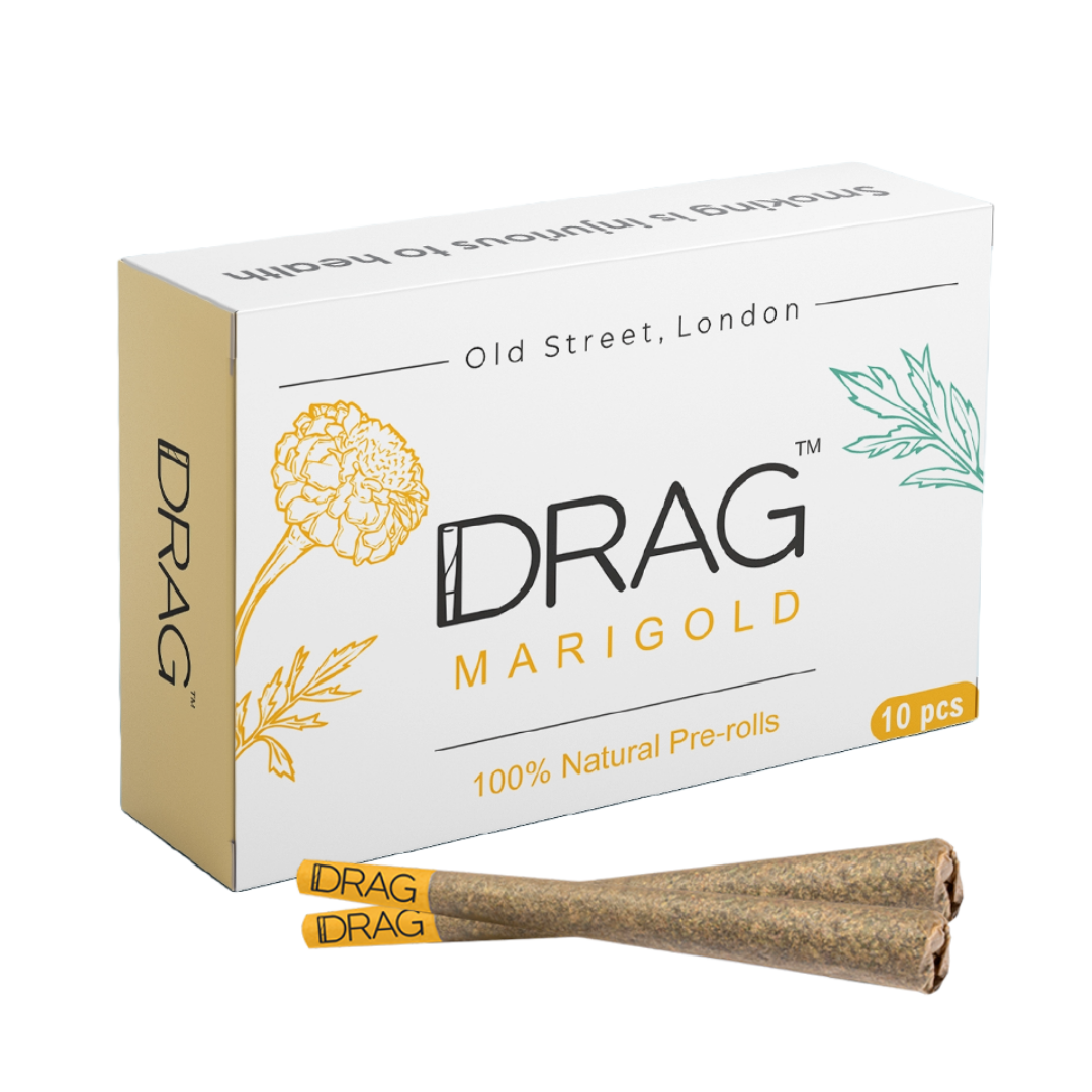 Drag Marigold - Herbal Preroll | Mugwort & Marigold Petals | Tobacco-Free & Nicotine-Free