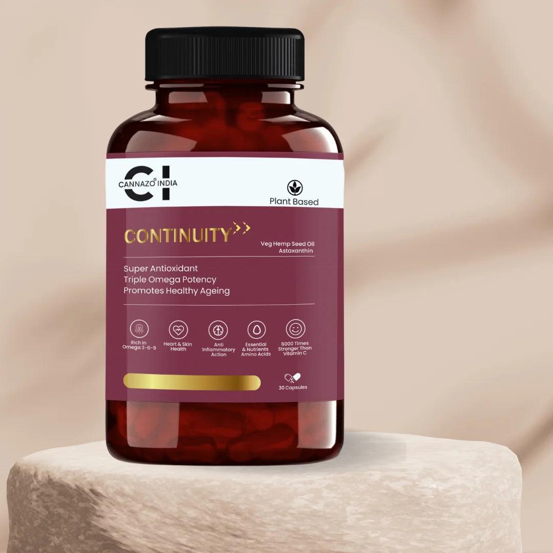 Cannazo- Continuity Softgel (Hemp Seed Oil + Astaxanthin)sofgelsCannazo Continuity Softgel - Astaxanthin Hemp Oil | Antioxidant