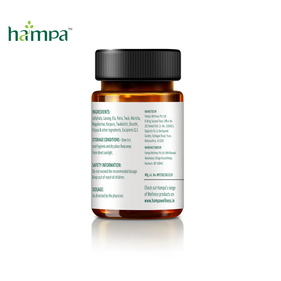 Hampa Jatiphaladi Churna Vati 500mg.