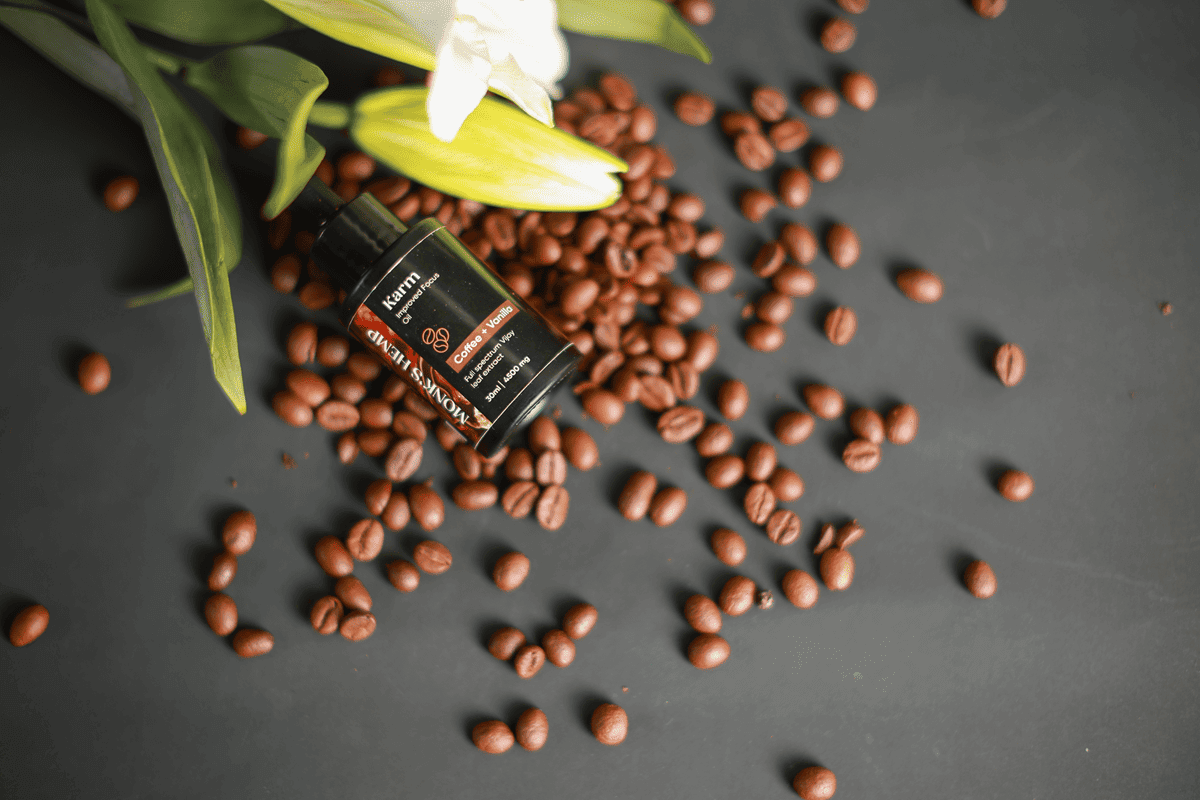 Monk's Hemp Karm (10:1) Improved Focus CBD Oil - Coffee Vanilla Flavor.