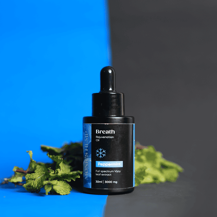 Monk's Hemp- Breath (10:1) Pain Relief CBD Oil - Peppermint Flavor.