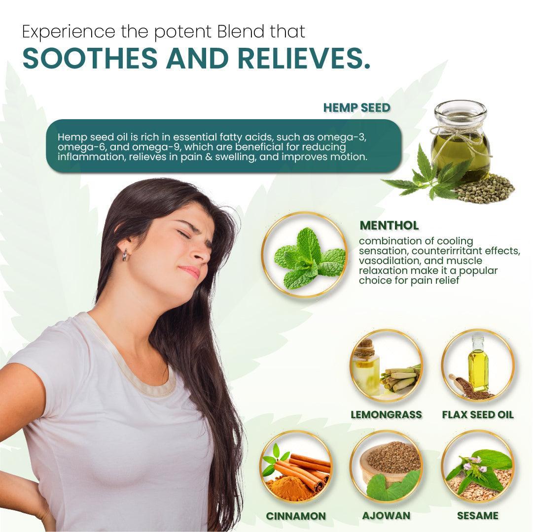 Cannarma Pain Relief Rollon | Heals Back Pain, Muscle Pain, Knee Pain, Joint Pain & Headache.