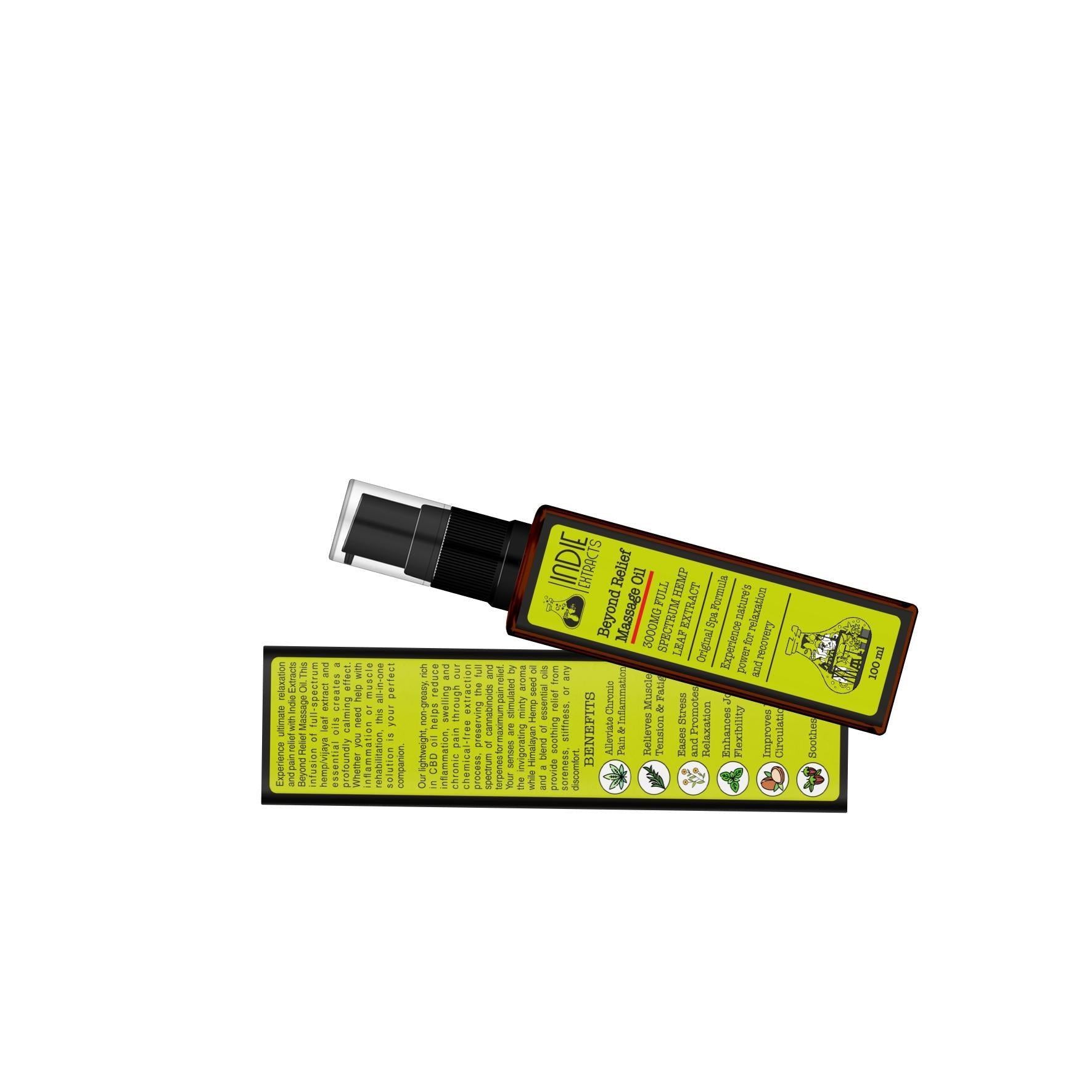 Indie Extracts- Beyond Relief Cannabis Massage Oil.