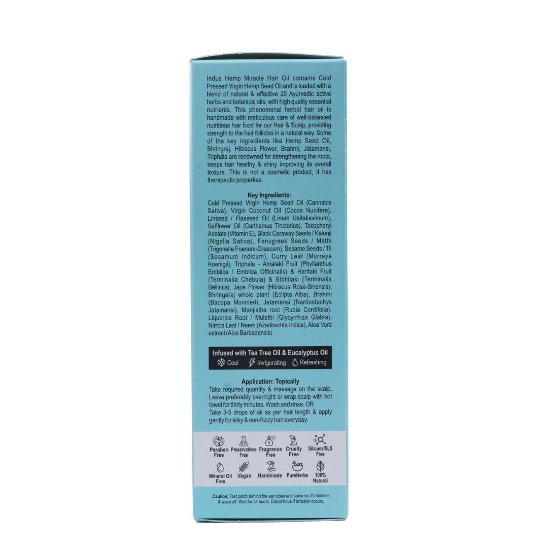 Indus Hemp - Hair Oil - Tea Tree and Eucalyptus | 200ML.