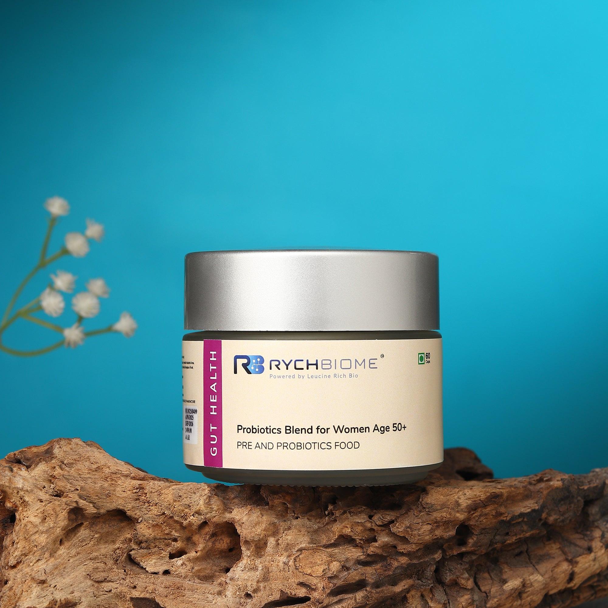 RychBiome by BugSpeaks - Probiotics Blend for Women Age 50+ (60 Capsules).