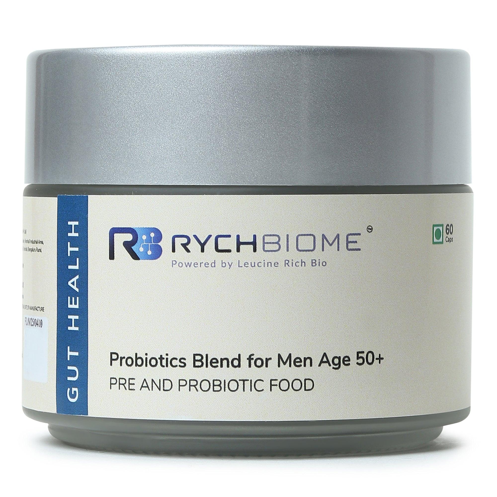 RychBiome by BugSpeaks - Probiotics Blend for Men Age 50+ (60 Capsules).