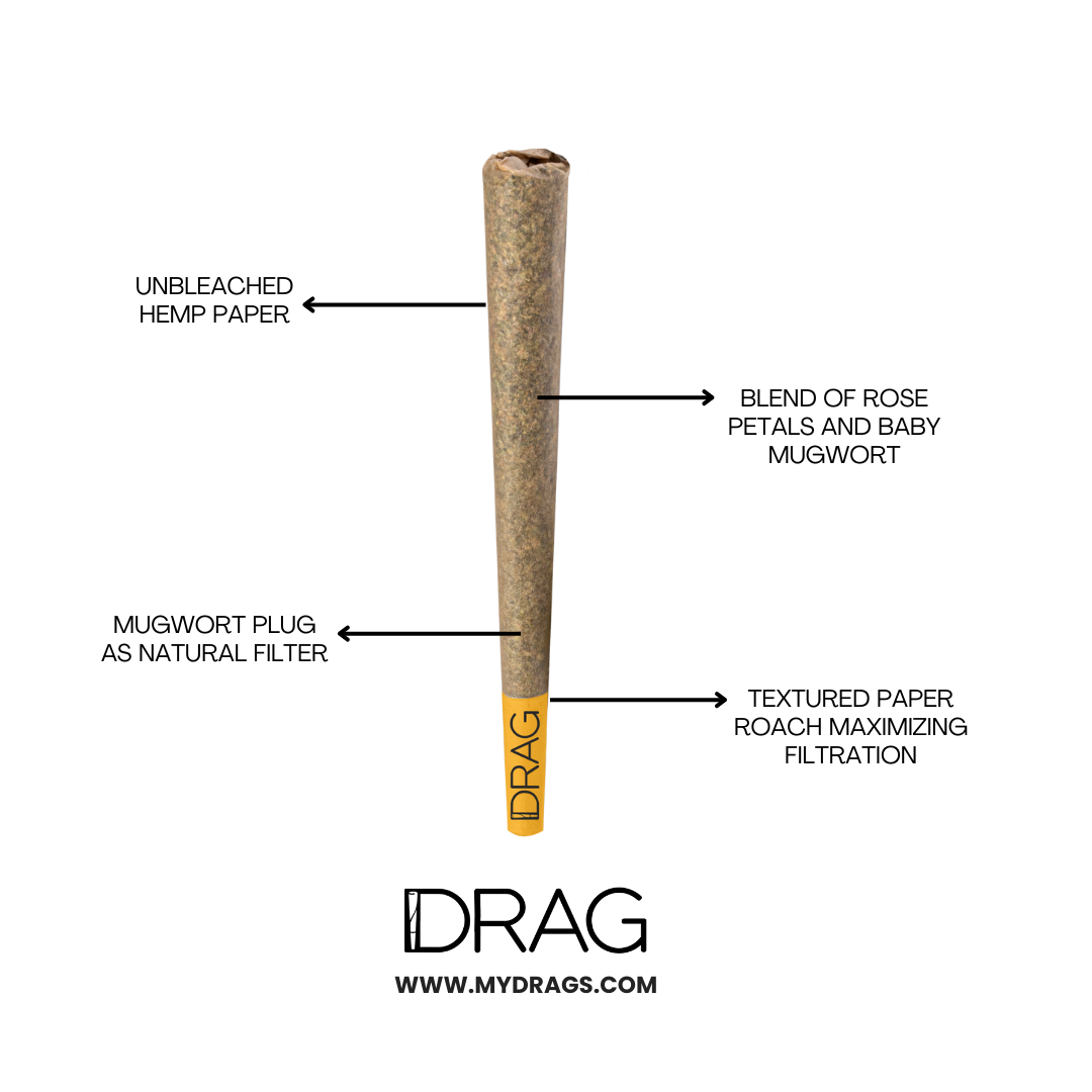 Drag Marigold - Herbal Preroll | Mugwort & Marigold Petals | Tobacco-Free & Nicotine-Free