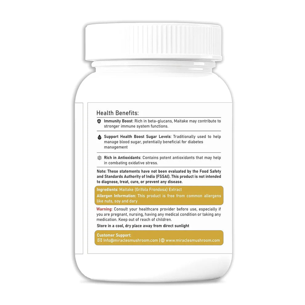 Miracles Mushroom - Maitake Mushroom Extract Capsules.