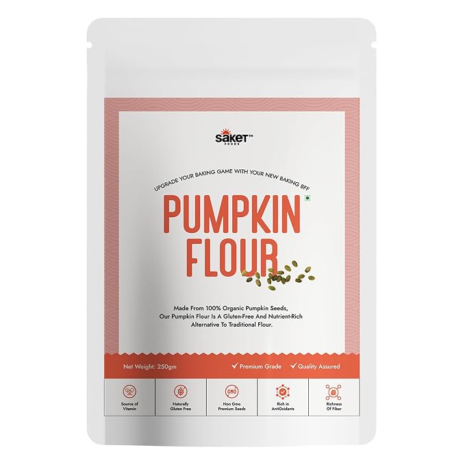 Saket Foods Pumpkin Seeds Flour - Seed Powder | 100% Pure Pumpkin Seeds