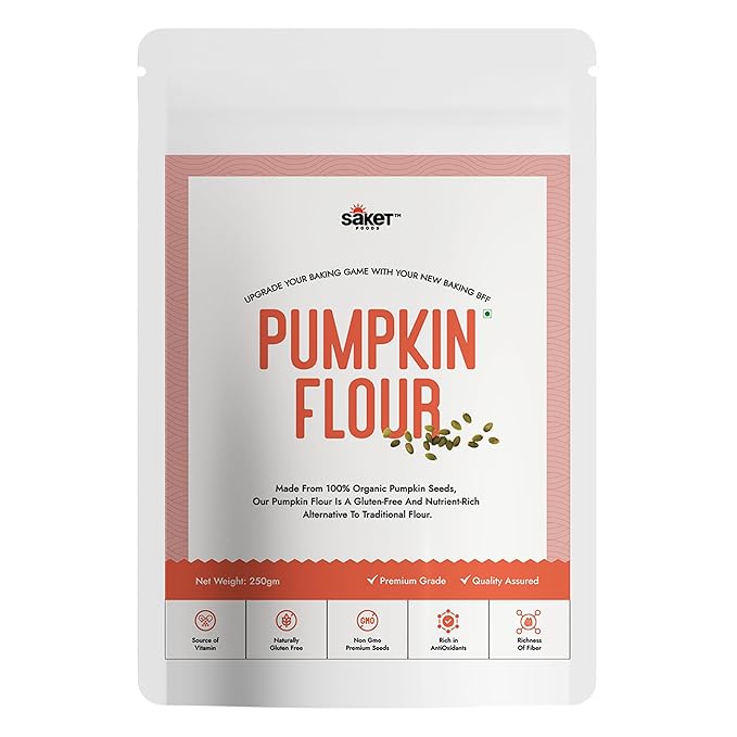 Saket Foods Walnut & Pumpkin Seed Flour Combo - FREE Walnut Oil | 250g Each