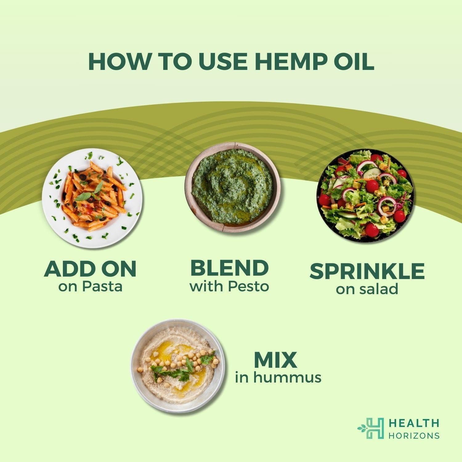 Health Horizons Hemp Cold Pressed Virgin Seed Oil.