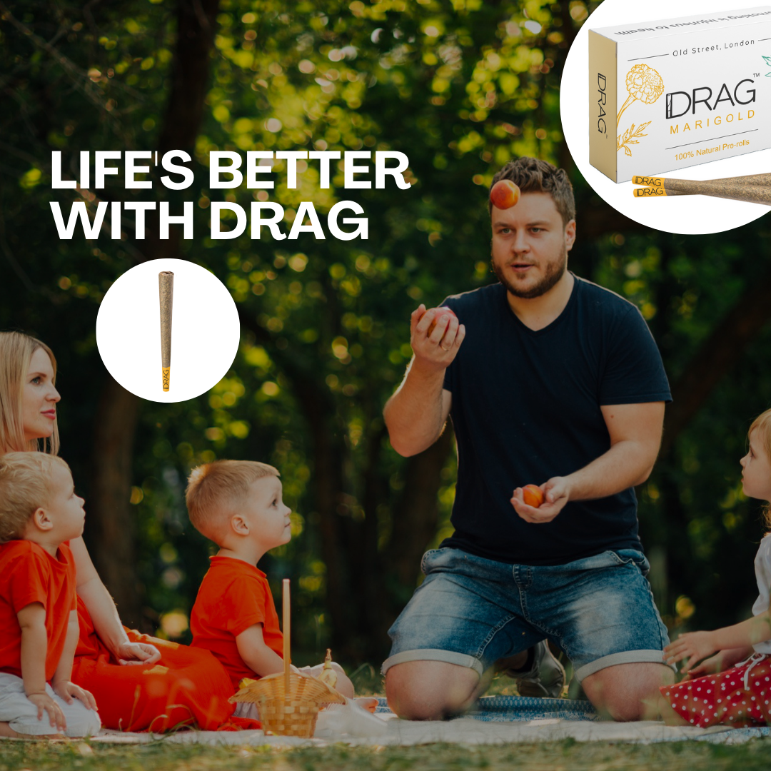 Drag Marigold - Herbal Preroll | Mugwort & Marigold Petals | Tobacco-Free & Nicotine-Free