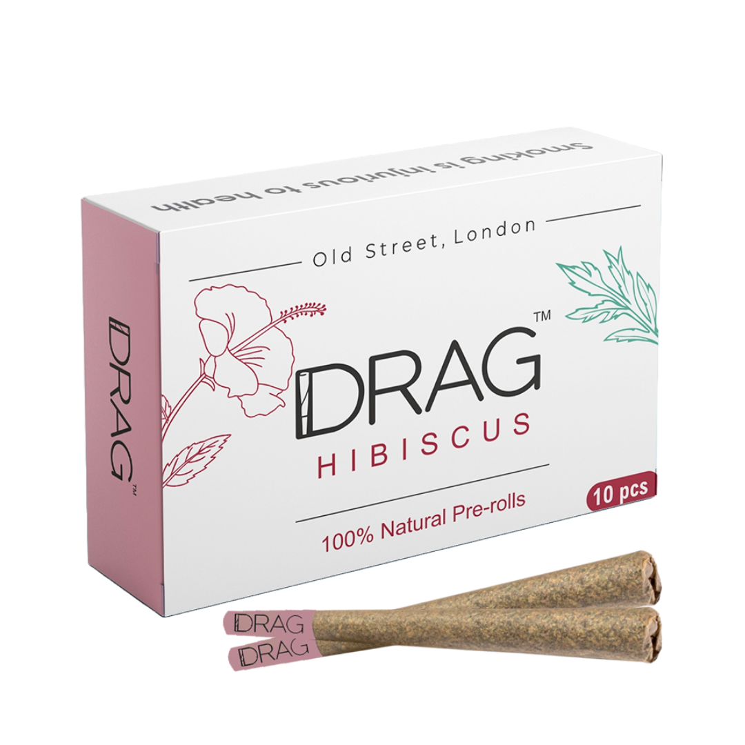 Drag Hibiscus - Herbal Preroll | Mugwort & Hibiscus Petals | Tobacco-Free & Nicotine-Free