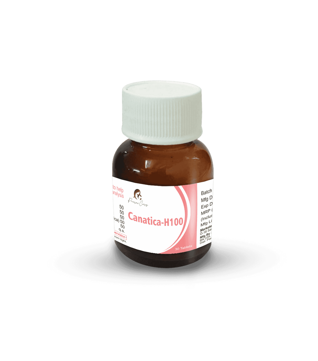 Paarmi Cares- Canatica-H100 (For Neuralgic Pain, Sciatica, Paralysis)TabletsCanatica-H100 for Sciatica and Pain Relief | Analgesic