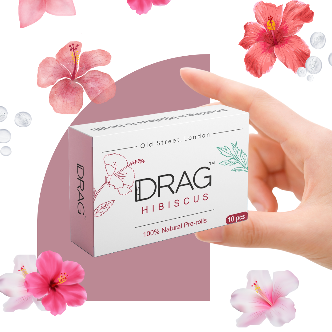 Drag Hibiscus - Herbal Preroll | Mugwort & Hibiscus Petals | Tobacco-Free & Nicotine-Free