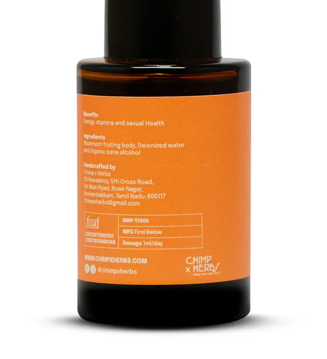 Chimp x Herbs Cordyceps Tincture | Physical Energy & Stamina Support 30ml