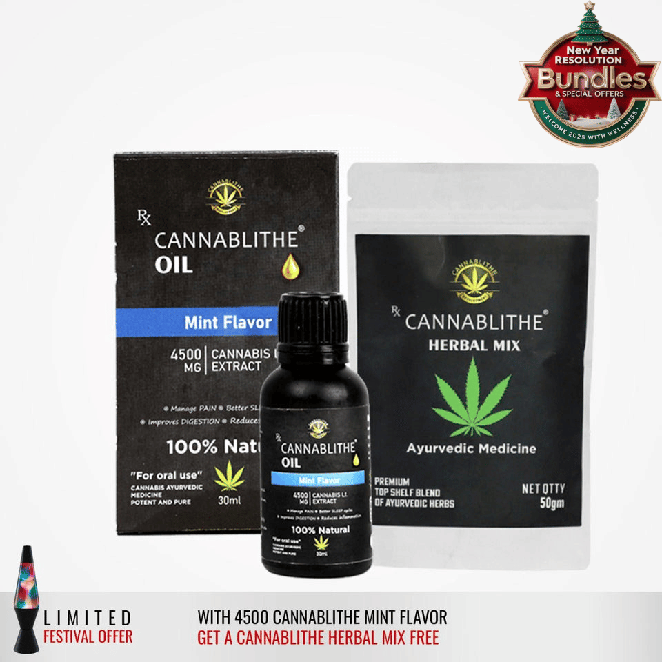 Free Cannablithe herbal mix (10mg) with 4500 Cannablithe mint flavor cannabis oil