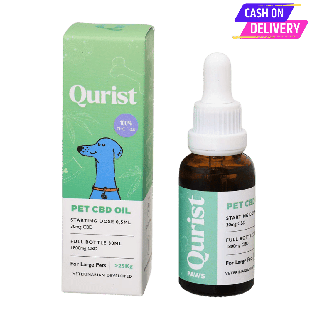 Qurist Pet CBD Oil - For Large Pets - 1800mg - CBD Store India