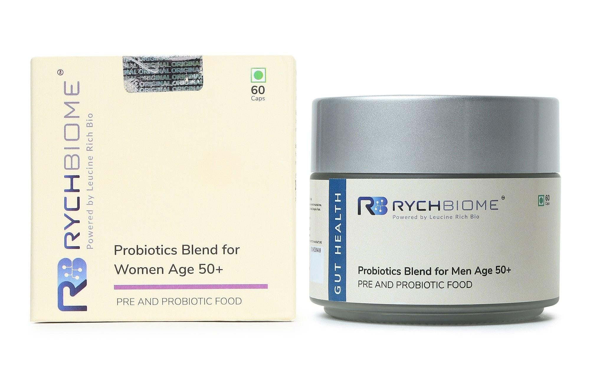 RychBiome by BugSpeaks - Probiotics Blend for Men Age 50+ (60 Capsules).