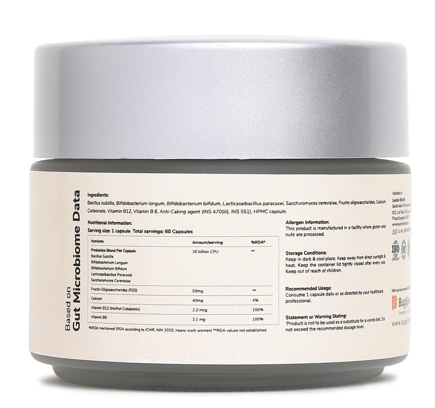 RychBiome by BugSpeaks - Probiotics Blend for Women Age 50+ (60 Capsules).