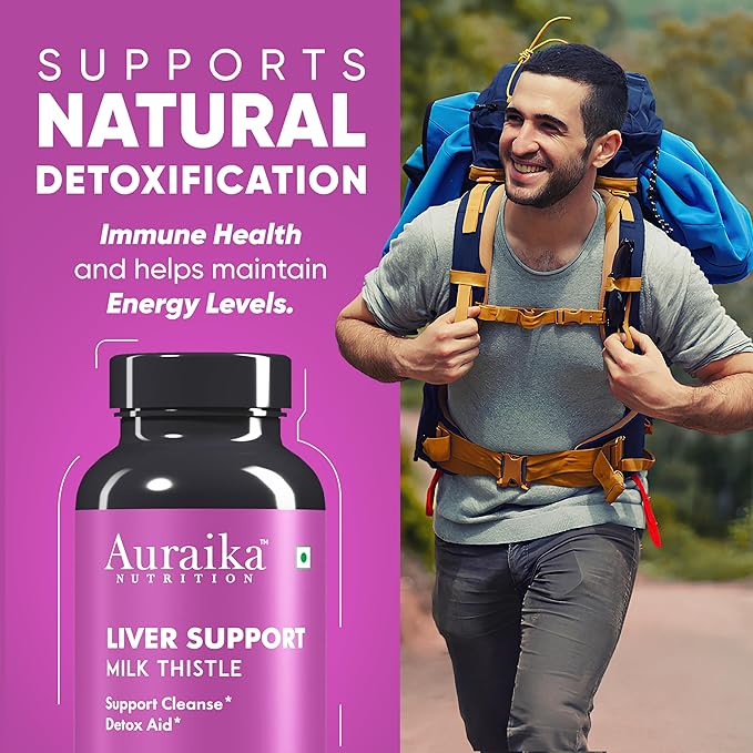 Auraika Liver Detox Supplement | Milk Thistle Capsules for Liver Support & CleansingCapsules