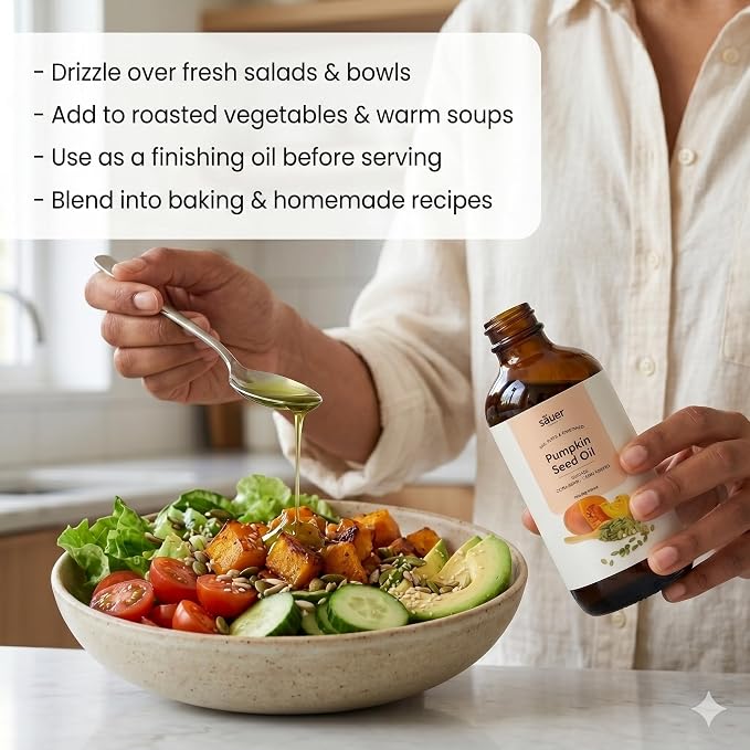 Saket Foods Pumpkin Seed Oil - Cold Pressed Oil | Pure & Unrefined