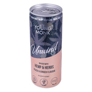 Young Monk Unwind Sparkling Water- Peach & Ginger Flavour- Infused with Hemp. - CBD Store India