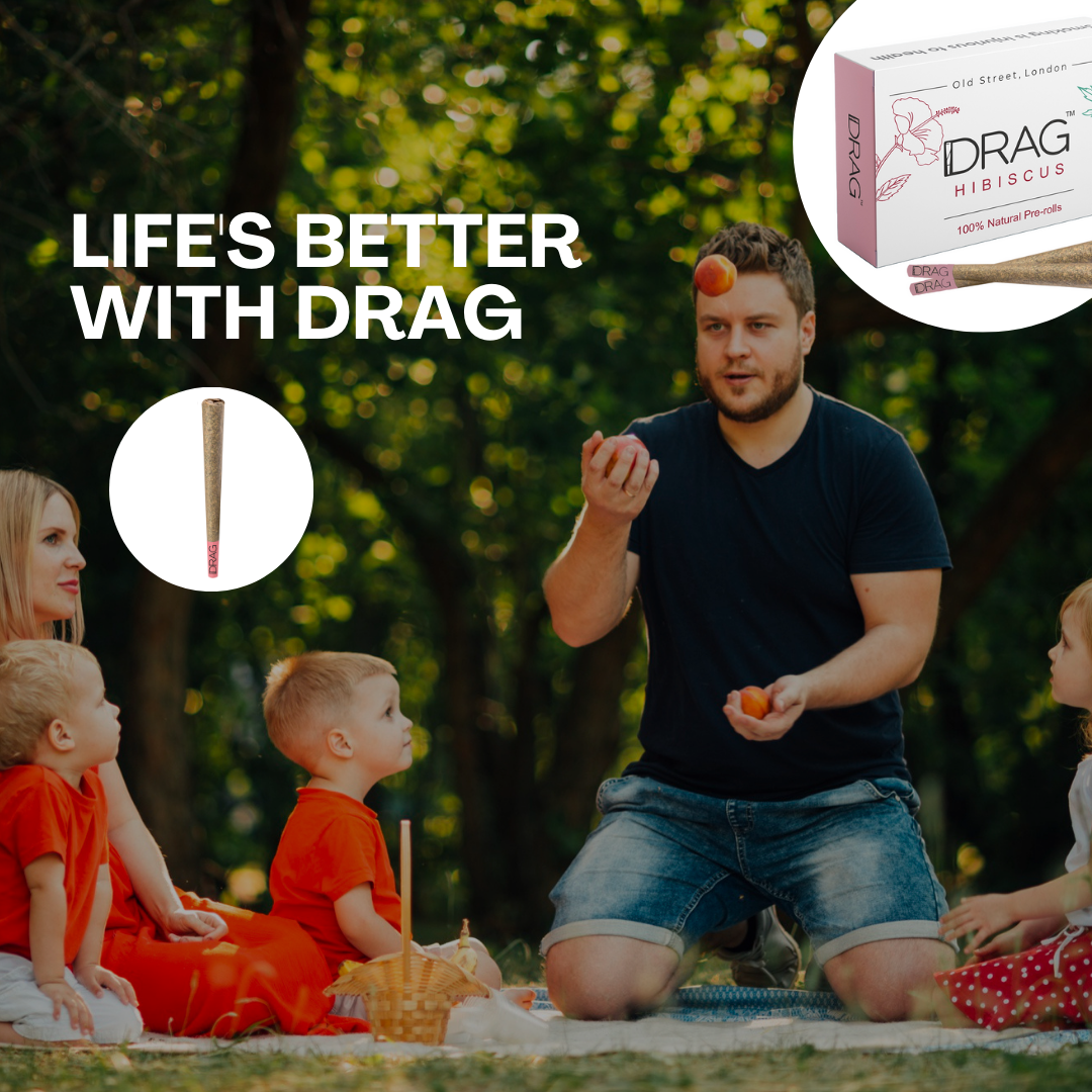 Drag Hibiscus - Herbal Preroll | Mugwort & Hibiscus Petals | Tobacco-Free & Nicotine-Free