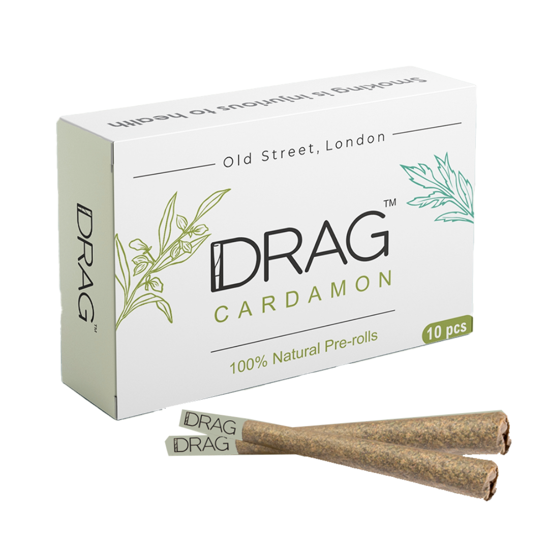 Drag Cardamom - Herbal Preroll | Mugwort & Cardamom Husk | Tobacco-Free & Nicotine-Free
